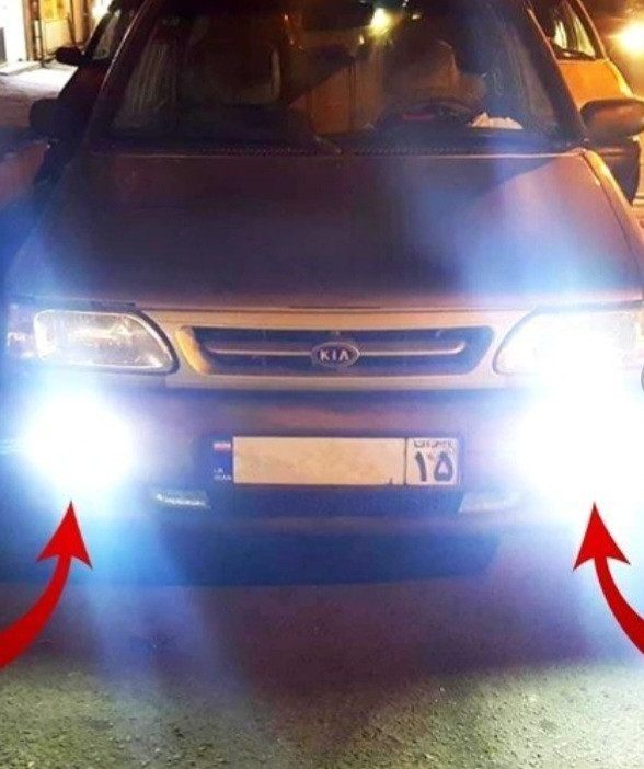 راهنما داخل سپر 1۲لنزLEDپراید(دارای نور پرقدرت سفید)برند چیکال بسته۲عددی